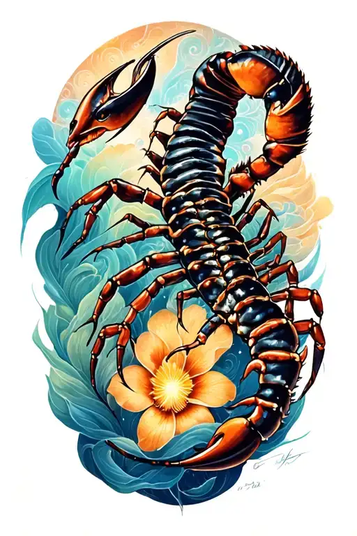 cancer, Scorpio, Sagittarius combined together tattoo design idea