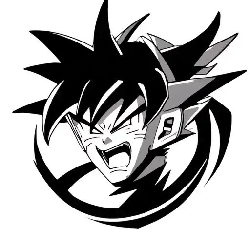 dragon ball z, naruto, bleach anime symbol tattoo design idea