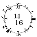 the numbers 14 and 16 in Roman numerals surrounded tattoo design idea