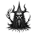 Baba Yaga is gloomy tattoo design idea