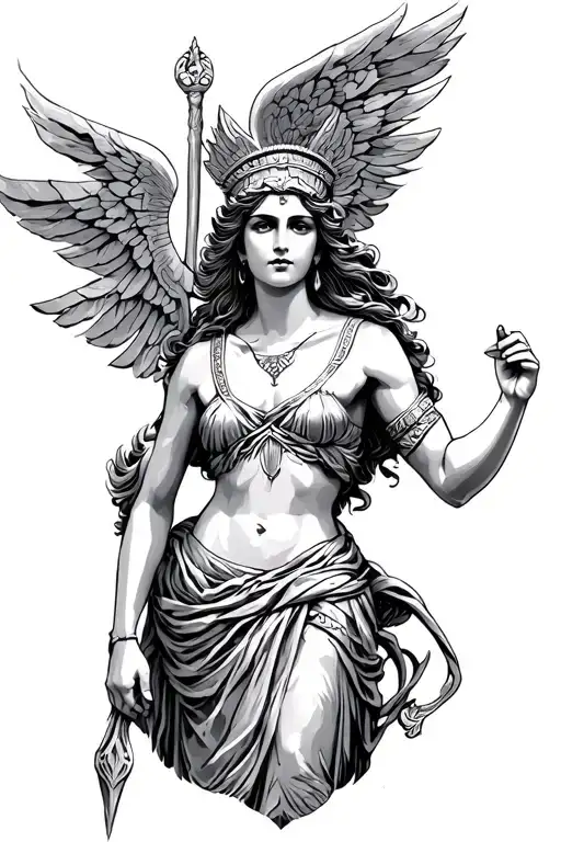 athena greek goddess tattoo design idea