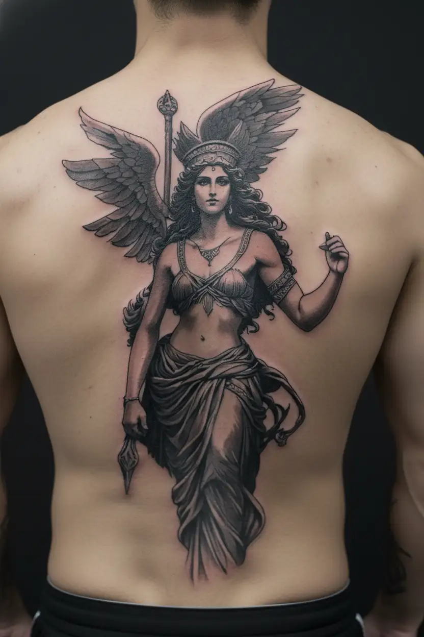 athena greek goddess tattoo design idea