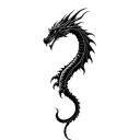 Dragon with gothic design tattoo design idea