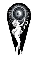 Turaus horoscope incorporated with cancer and Virgo  tattoo design idea