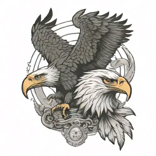 god's plan and eagle tattoo design idea