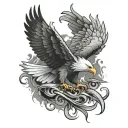god's plan and eagle tattoo design idea