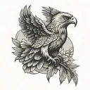 god's plan and eagle tattoo design idea