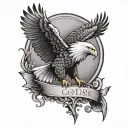 god's plan and eagle tattoo design idea