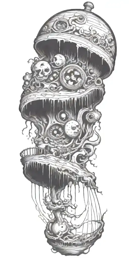 descent into madness tattoo design idea