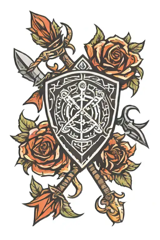 old school runescape retribution prayer tattoo design idea