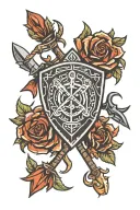 old school runescape retribution prayer tattoo design idea