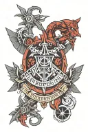 old school runescape retribution prayer tattoo design idea