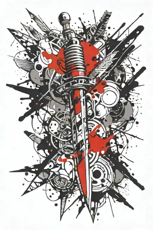 Dagger tattoo design idea
