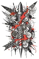 Dagger tattoo design idea