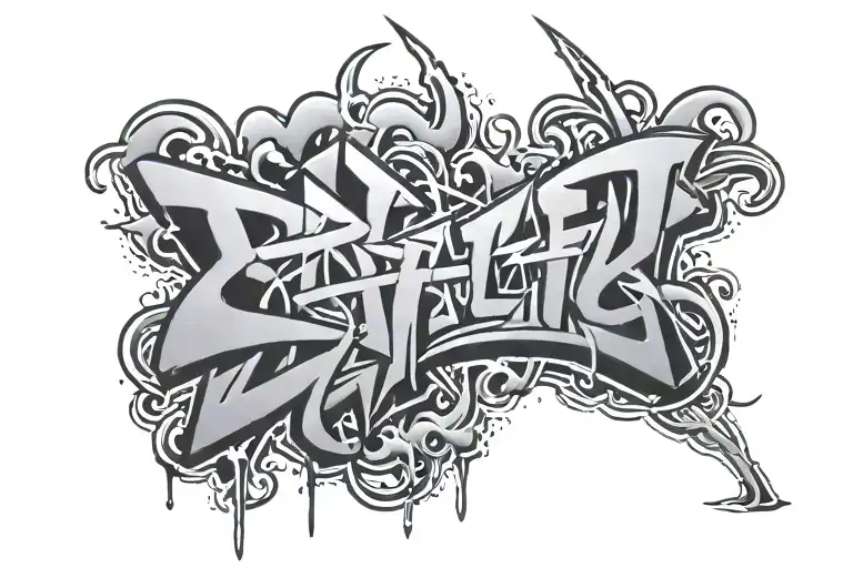 1999 graffiti tattoo design idea