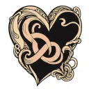 polyamory infinity heart tattoo design idea