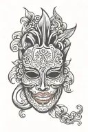 mask tattoo design idea