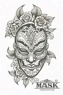 mask tattoo design idea