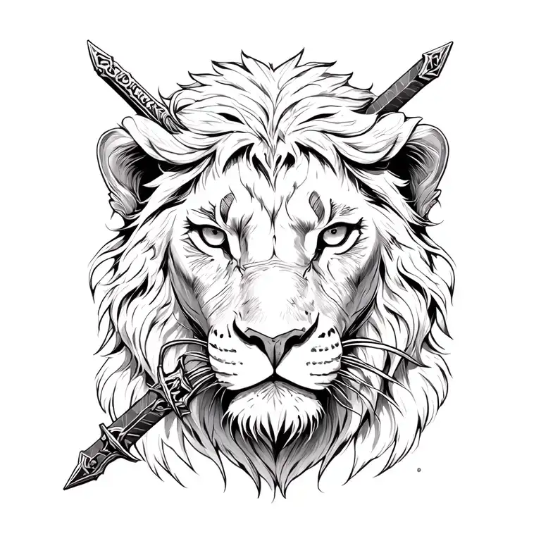 Lioness Sword art online tattoo design idea