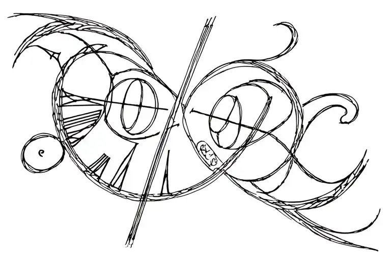 7 16 22 Roman numerals tattoo design idea