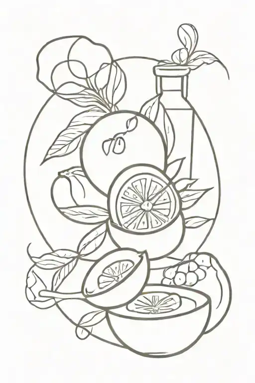 culinary masterpiece infused tattoo design idea