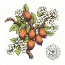 four almond trees in four seasons tattoo design idea