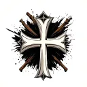crusaders cross tattoo design idea
