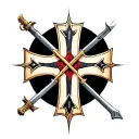 crusaders cross tattoo design idea