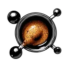 Caffeine Molecule tattoo design idea