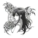 steins gate anime tattoo design idea