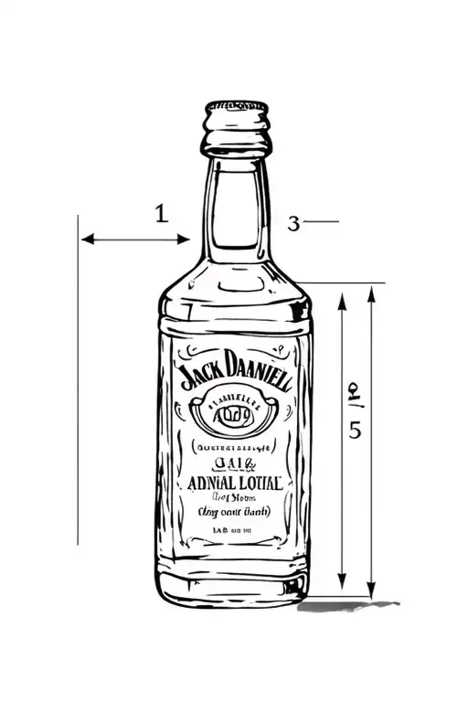 jack daniel bottle tattoo design idea