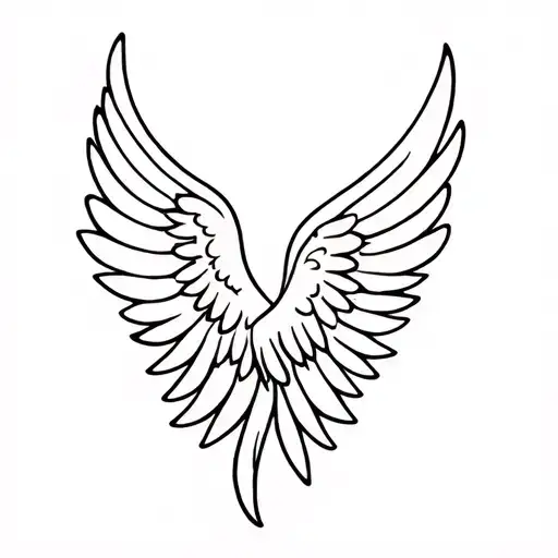 angel wings tattoo design idea