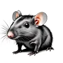 Cute Rat tattoo design idea