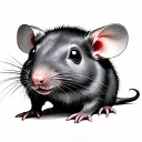 Cute Rat tattoo design idea
