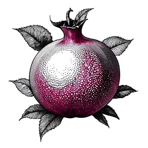 Pomegranate tattoo design idea