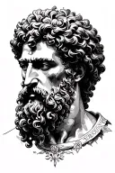 Stoicism virtues marcus aurelius tattoo design idea