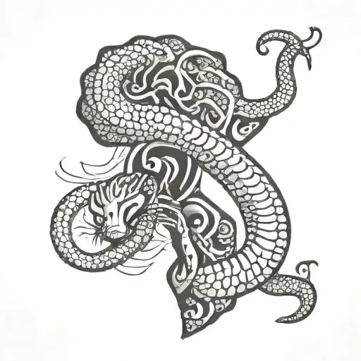 africa and king  cobra  tattoo design idea