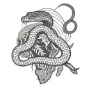 africa and king  cobra  tattoo design idea