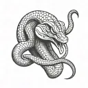 africa and king  cobra  tattoo design idea