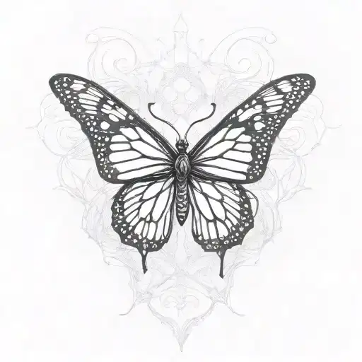 monarch butterfly tattoo design idea