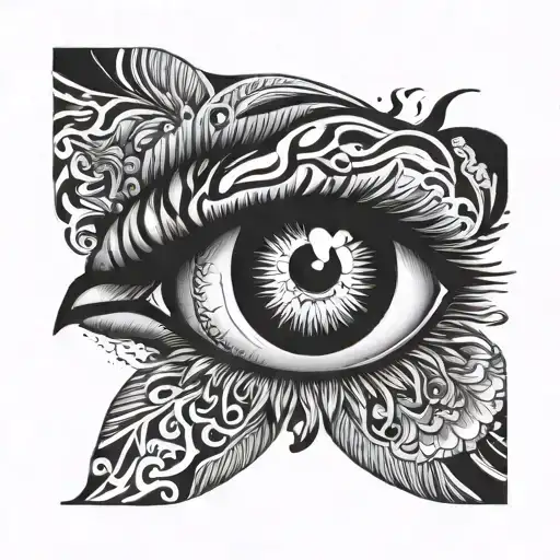  HALF EYE OF TIGER AND HALF EYE OF ETHIOPIAN WOMEN COLLAB tattoo design idea