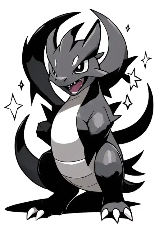 charizard, the nine tailed fox, Naruto curse mark, stars tattoo design idea