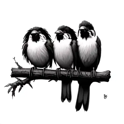 Bob Marley 3 Little Birds tattoo design idea