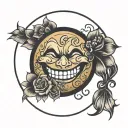 smiley face tattoo design idea