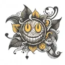 smiley face tattoo design idea