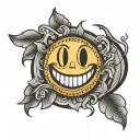 smiley face tattoo design idea