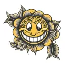 smiley face tattoo design idea