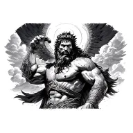 Titan Atlas Bearing the Sky Greek Warrior tattoo design idea