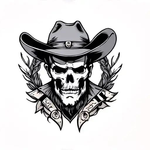 Cowboy Cross tattoo design idea