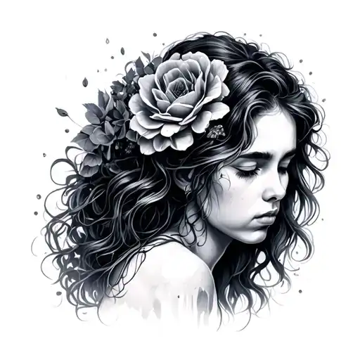 dementia. grief. loss. memories. hope. tomorrow. fog. sorrow. female. tattoo design idea